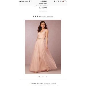 BHLDN Fleur Bridesmaid Dress *hemmed*